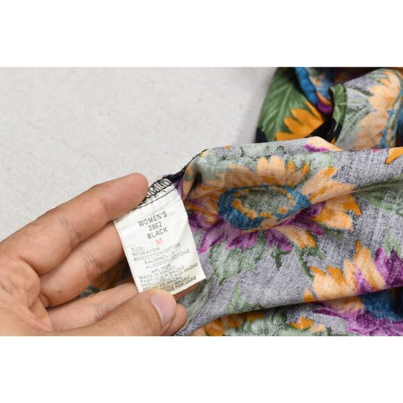Woolrich Floral Sunflower Button Down Shirt Women's Regular Size M Vintage - Picture 2 of 8
